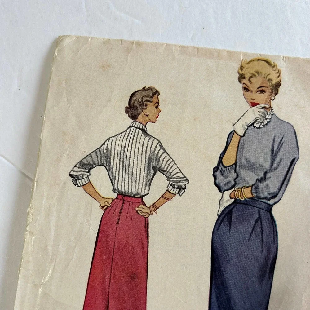 McCalls Vintage 1950's Pattern #9516 Women's One‎ Piece Skirt Waist 30